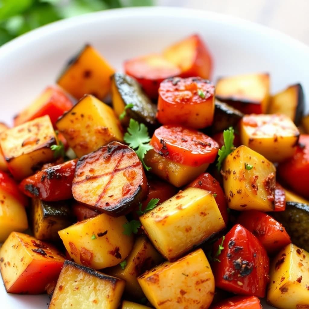 Krydret grillede grønnsaker