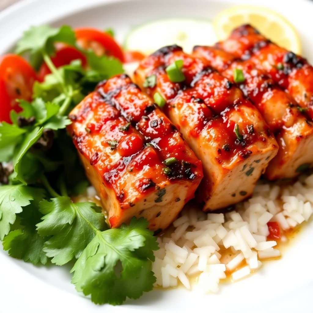 Krydret grillet tunfisk, cubansk stil