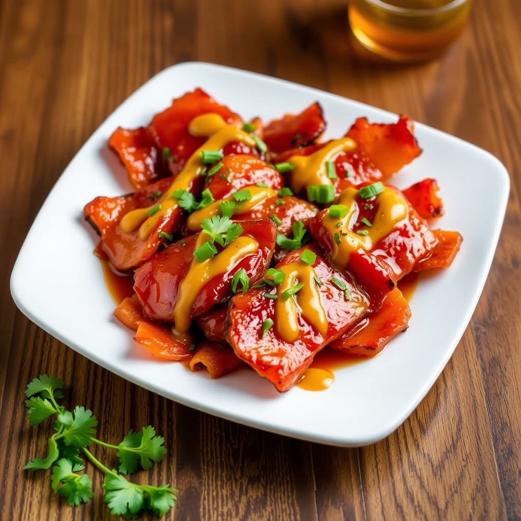 Krydret honning- og sennepsglasert pancetta