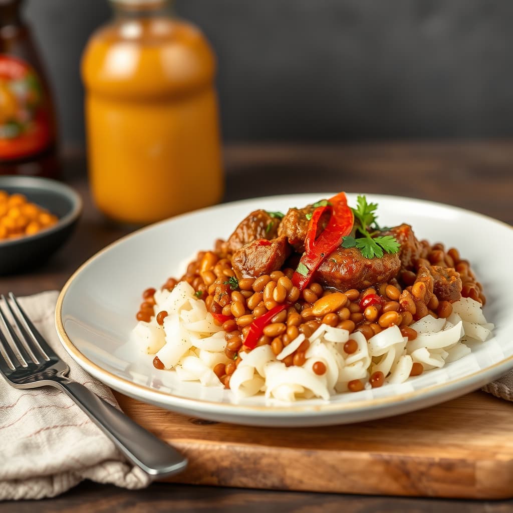 Krydret lam og linser