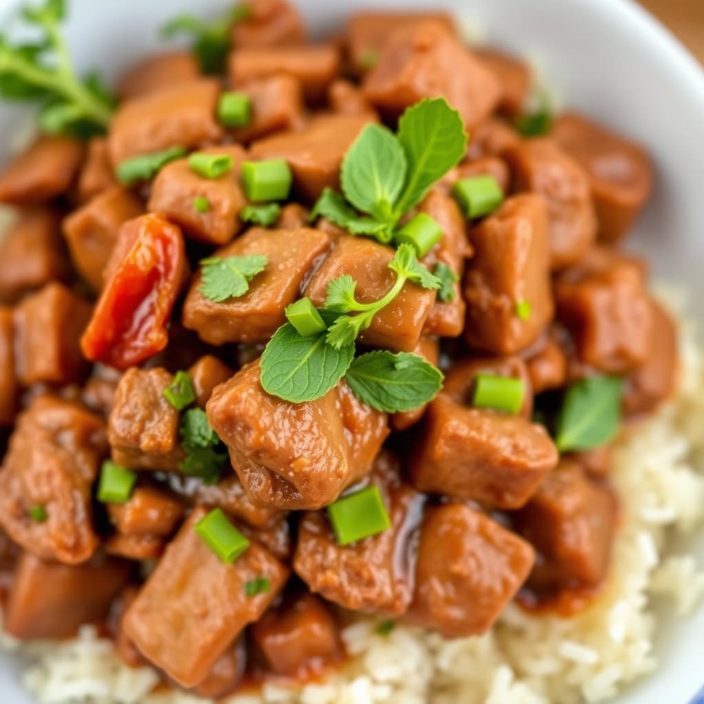 Krydret myntestekt oksekjøtt