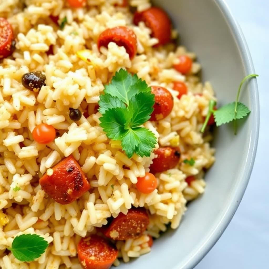 Krydret ris med chorizo