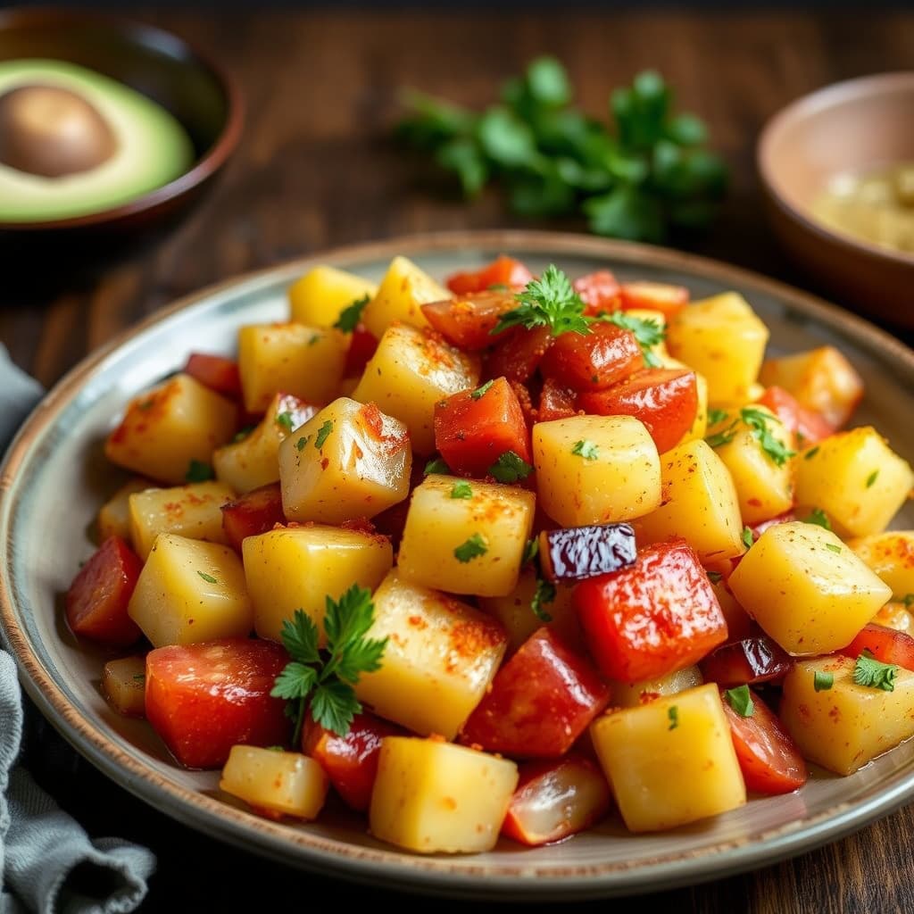 Krydret safranpotetsalat