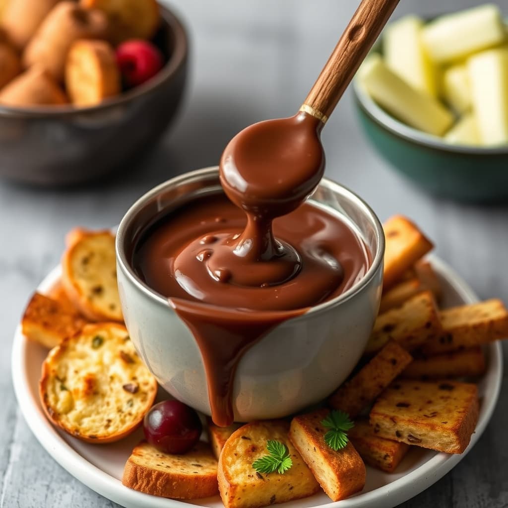 Krydret søt sjokoladefondue