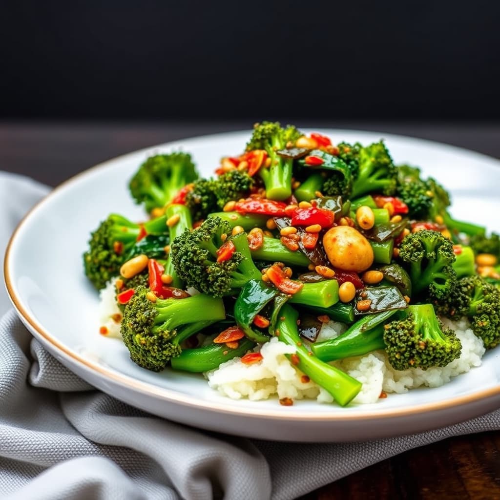 Krydret stekt brokkoli rabe