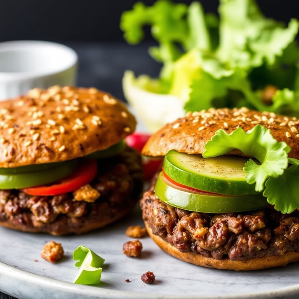 Krydret svarte bønneburgere