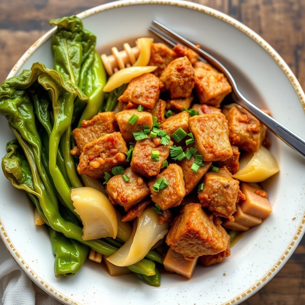 Krydret svinekjøtt og kål