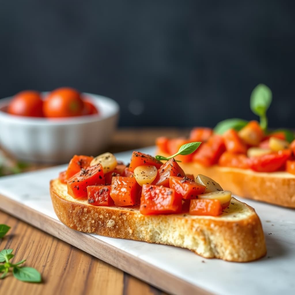 Krydret tomatbruschetta
