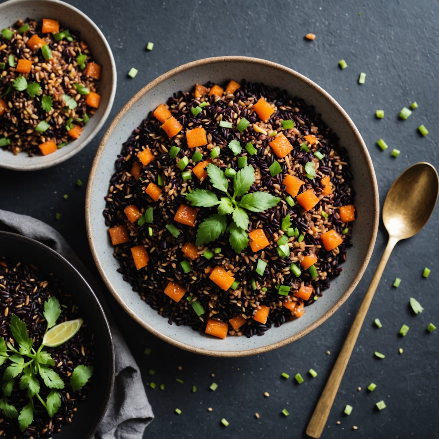 Kuminduftende quinoa og svart ris