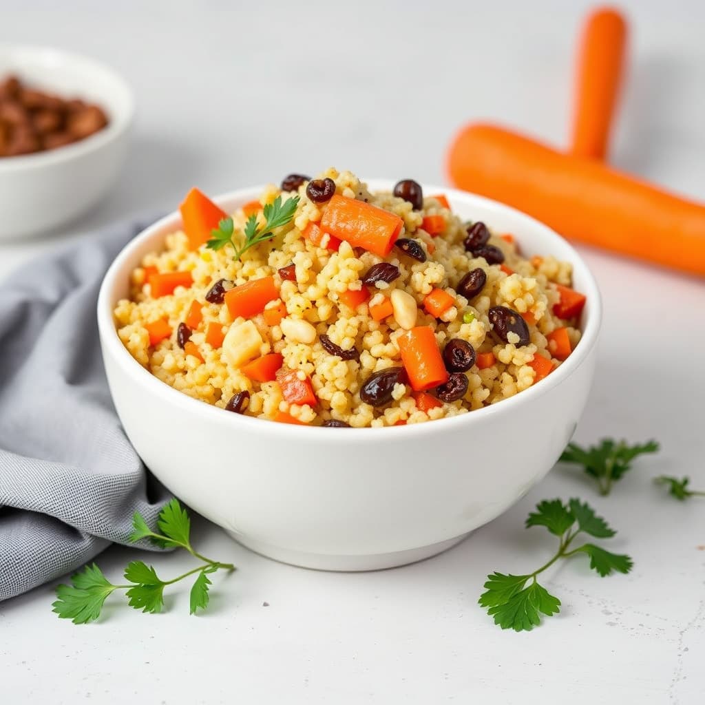 Kuskus med gulrøtter og rosiner