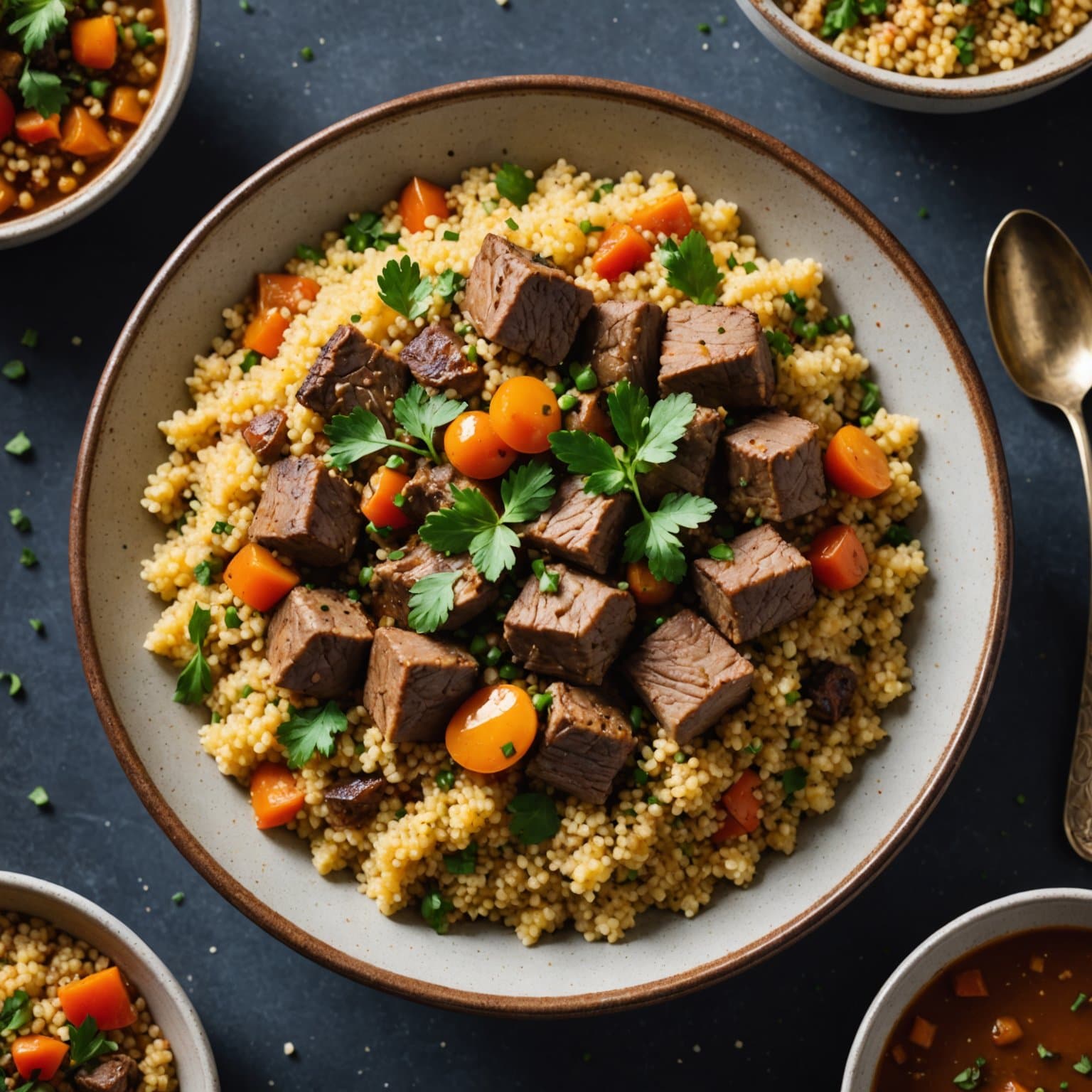 Kuskus med lammestuing