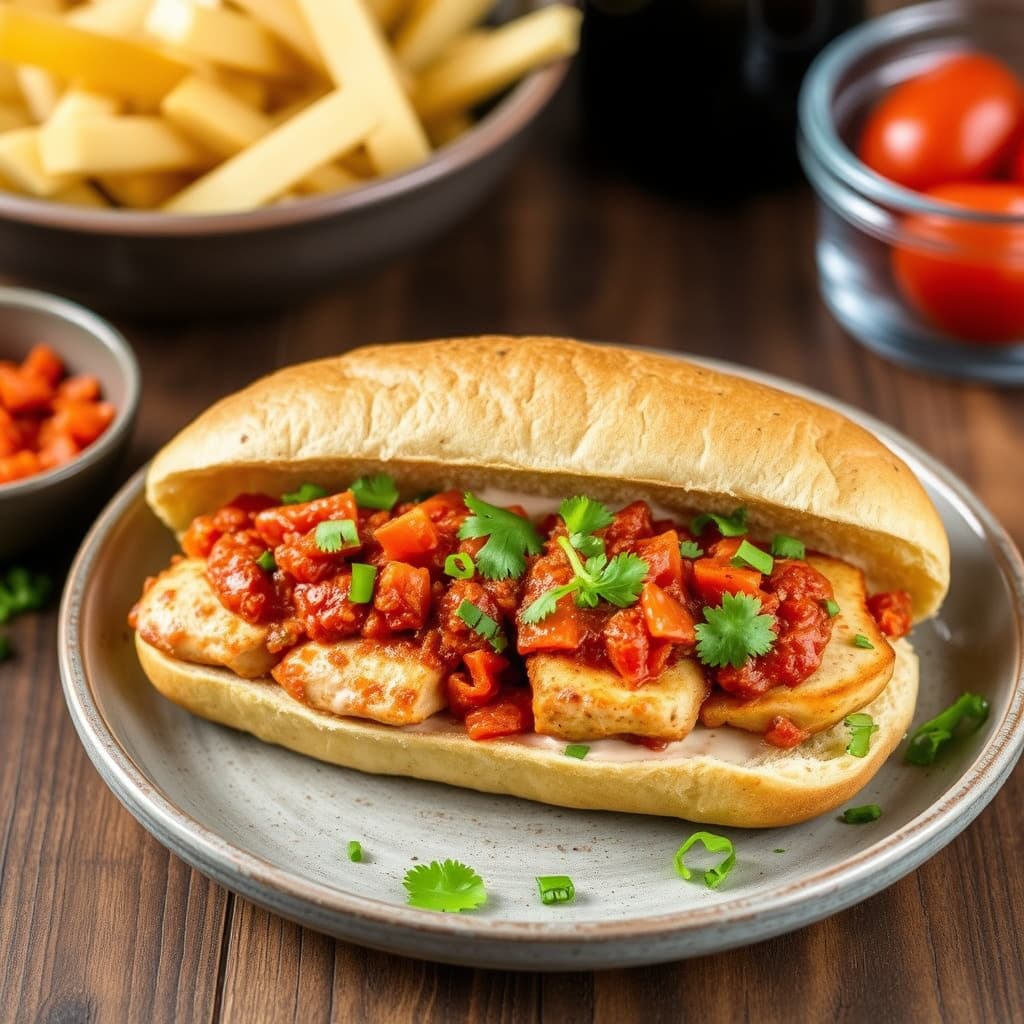 Kylling Cacciatore-sandwiches