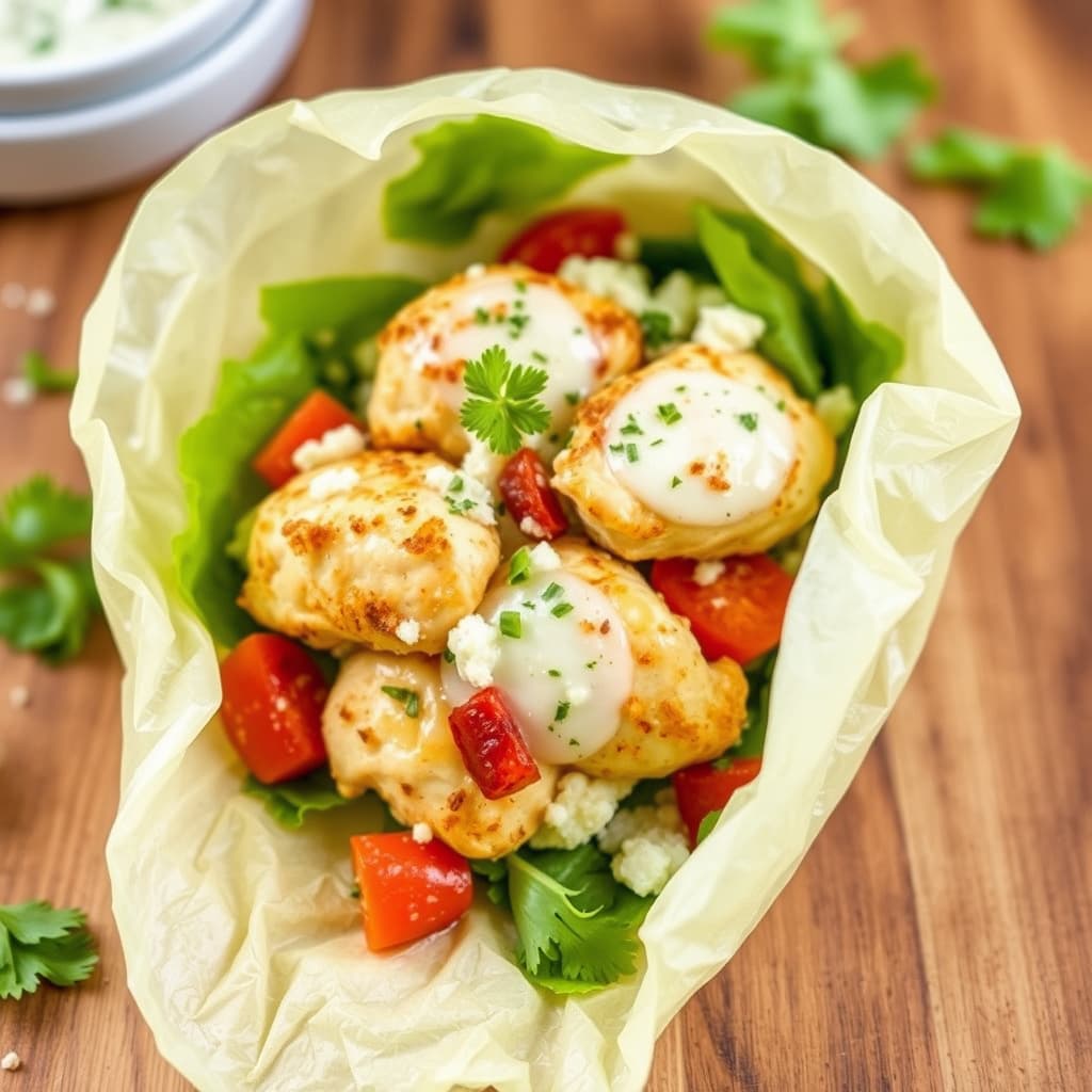 Kylling Caesar i pose