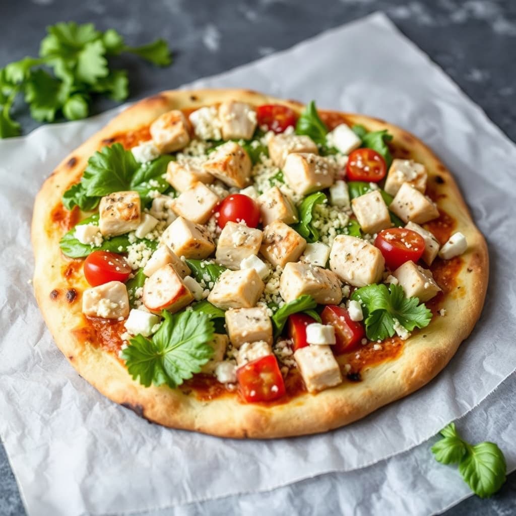 Kylling Caesar-salatpizza