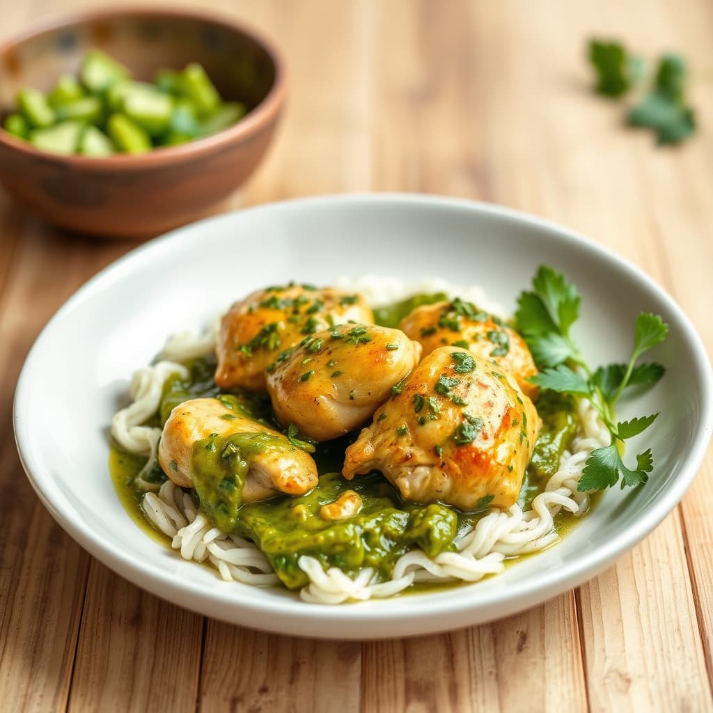 Kylling i grønn pipiansaus