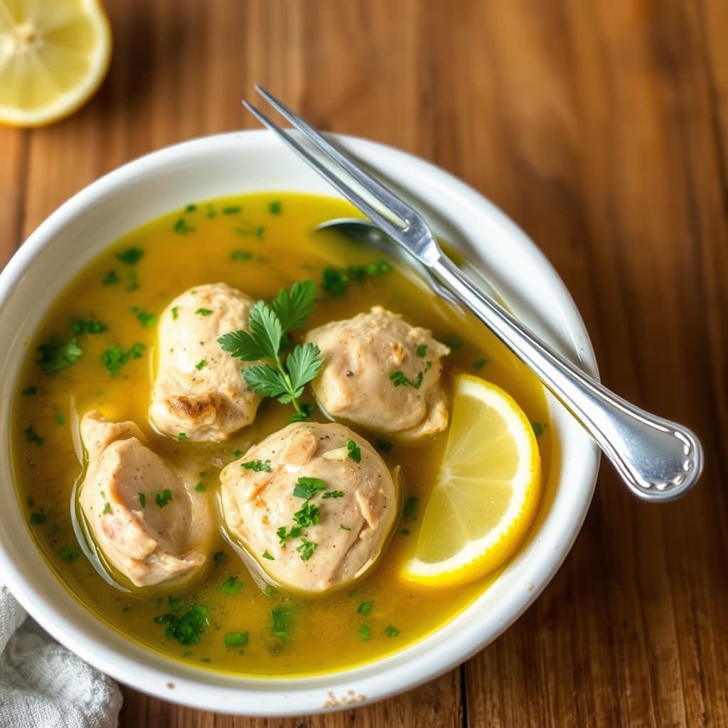 Kylling i sitron- og koriandersuppe