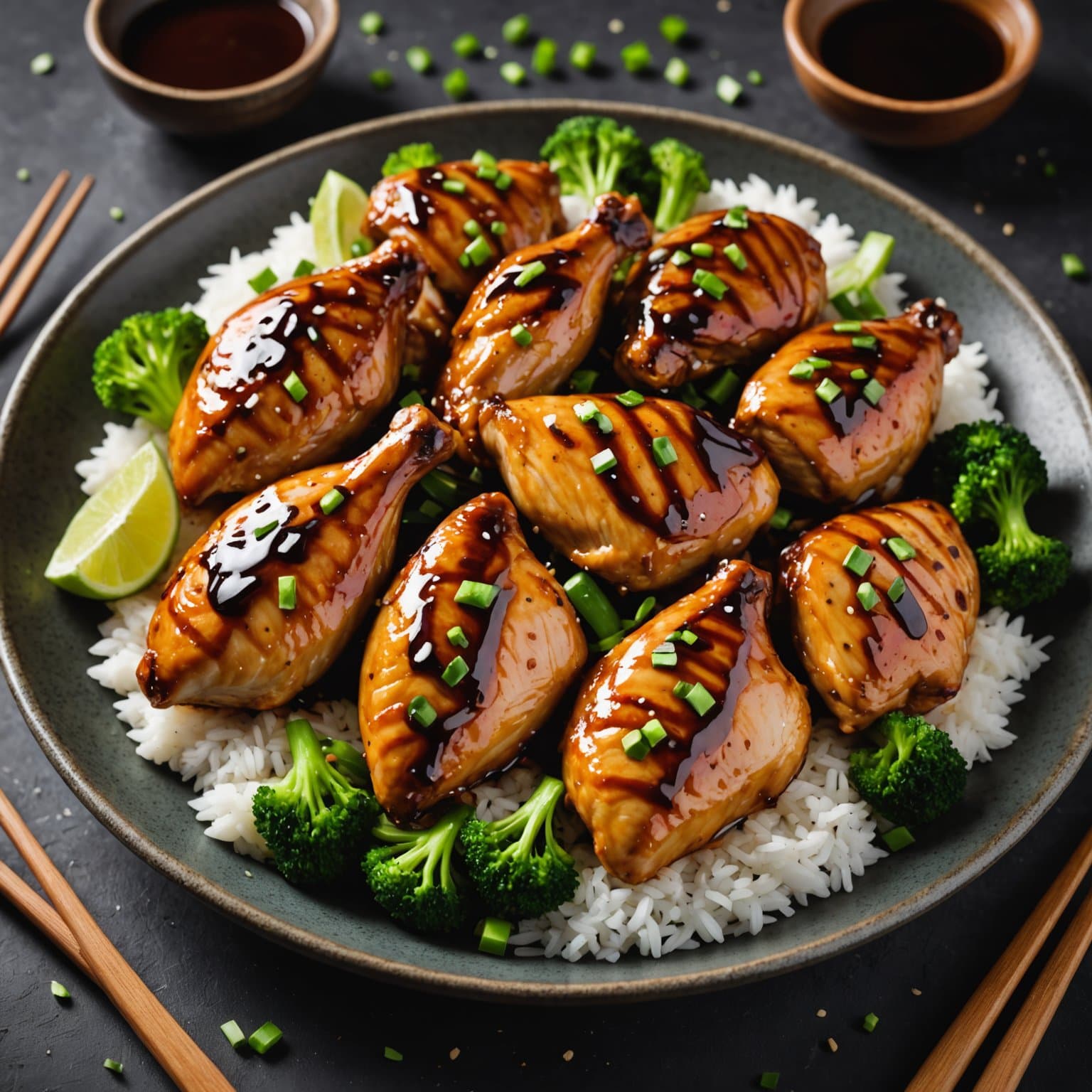 Kylling marinert i teriyaki-saus
