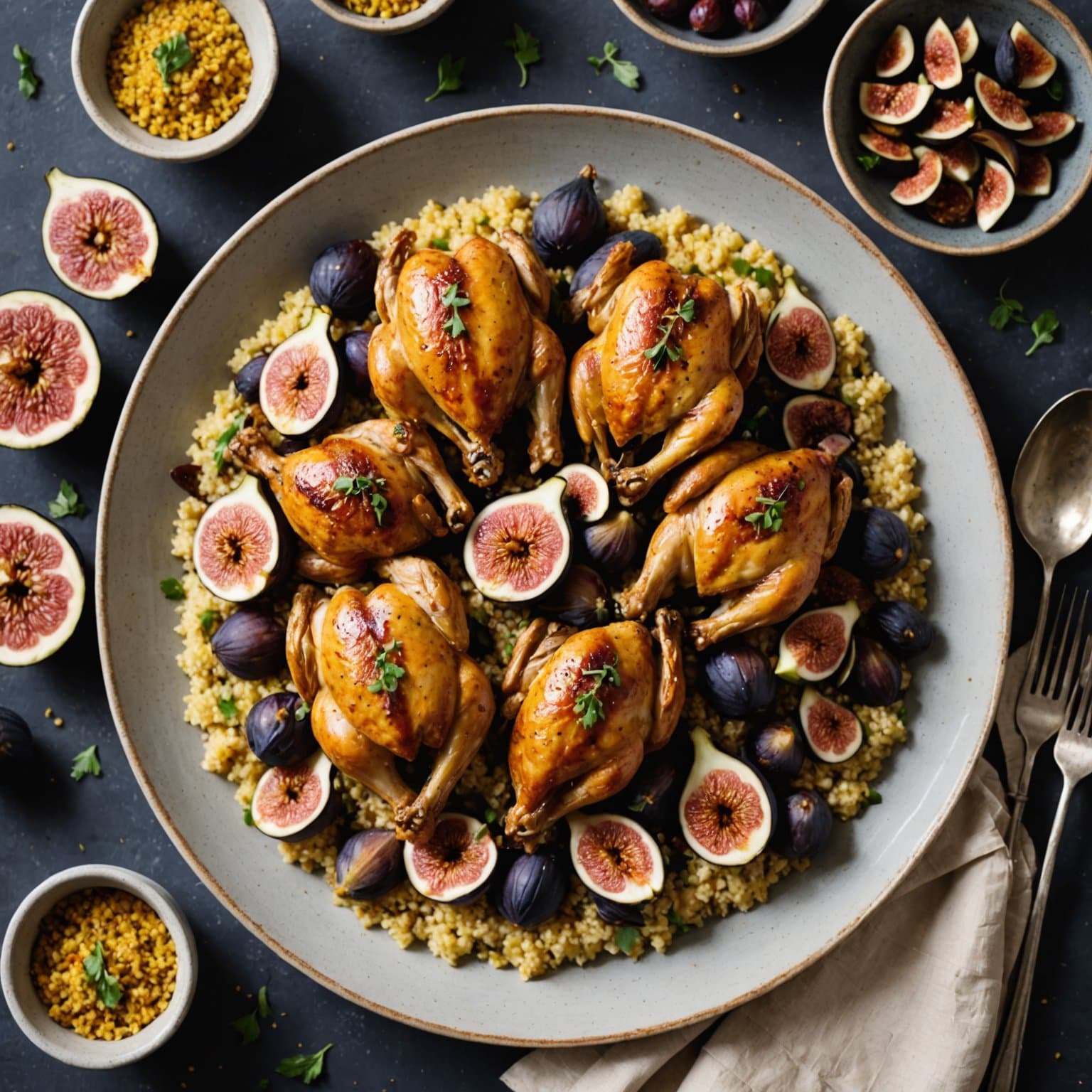 Kylling med fiken i ras-el-hanout og couscous