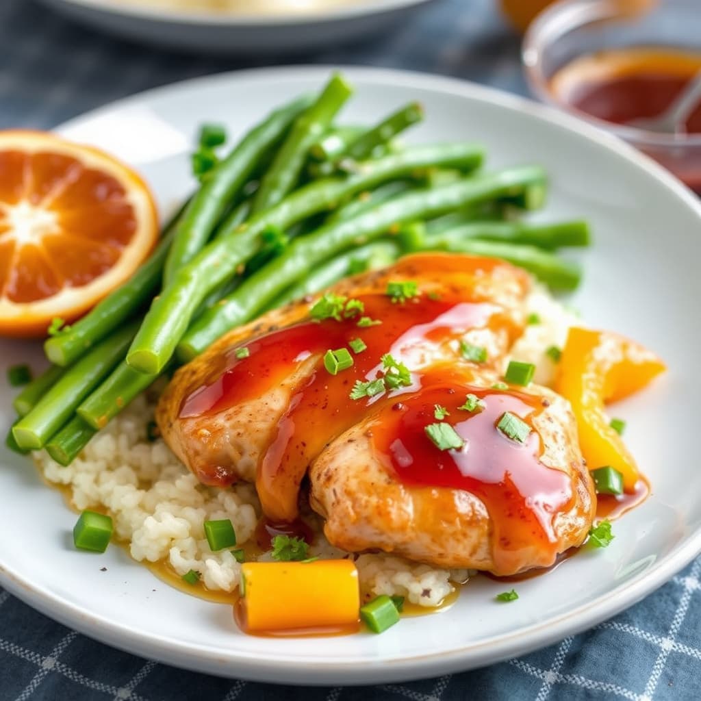 Kylling med mandarin, honning og chipotle-glassur