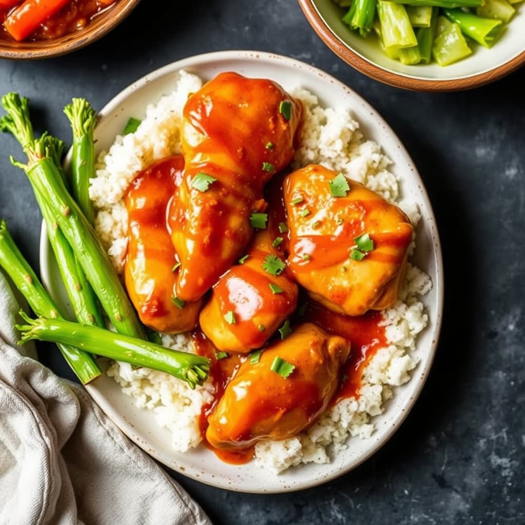 Kylling med spicy honning- og sennepssaus