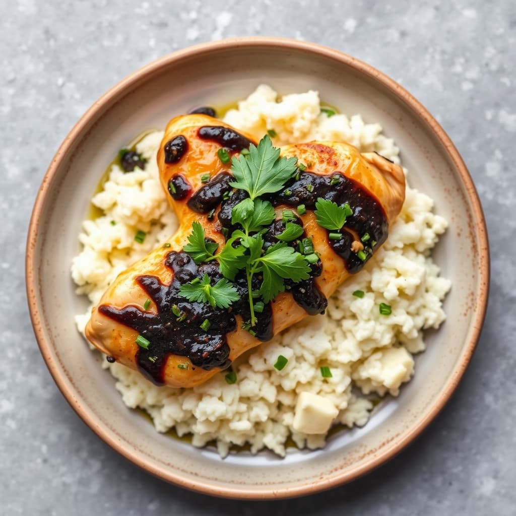 Kylling med svart olivada