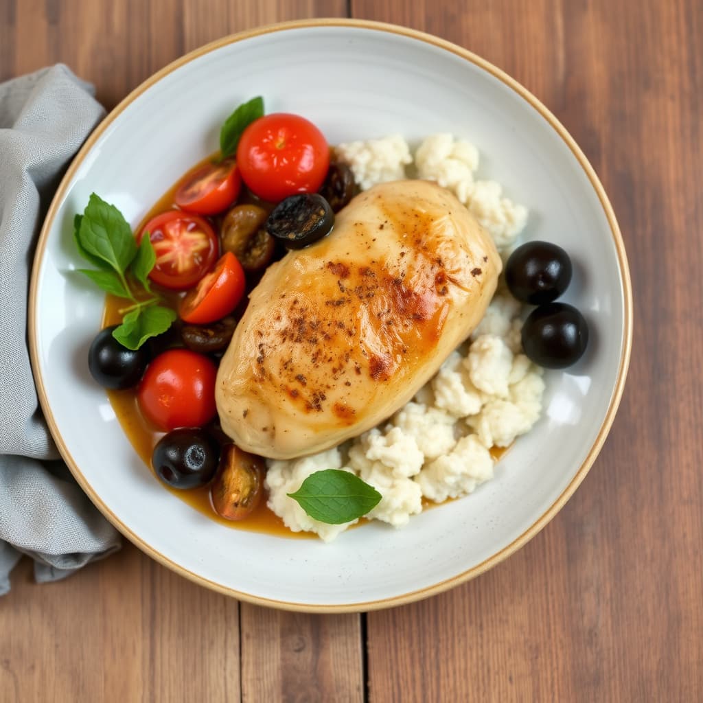 Kylling med tomater og svisker