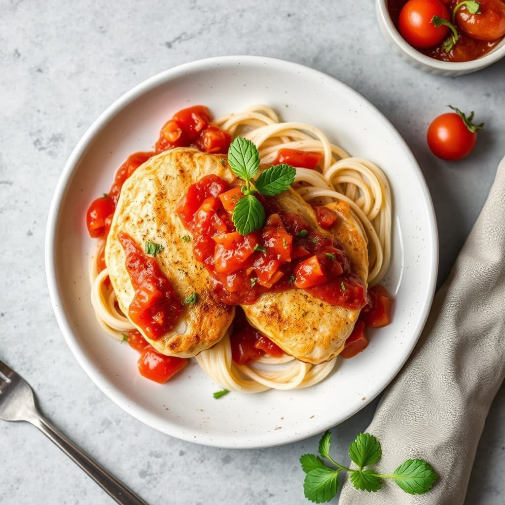 Kylling Milanese med Salsa Rosa