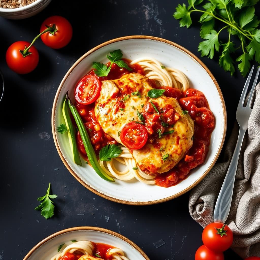 Kylling Milanese med tomat- og fennikelsaus