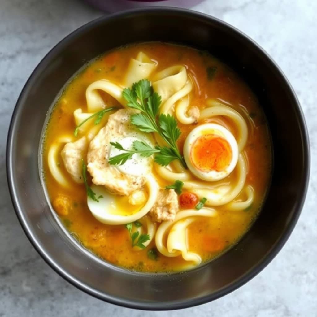 Kylling- og eggesuppe med pastina
