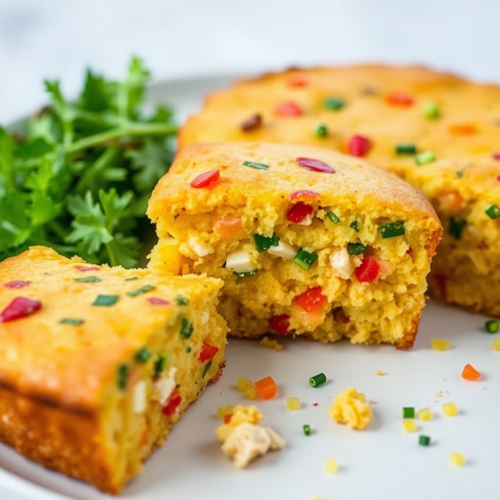 Kylling- og grønnsaksfylt konfettibrytebrød