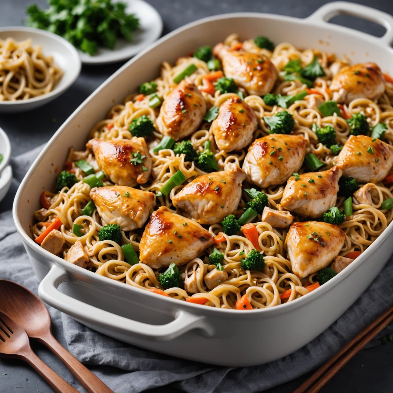 Kylling- og kinesiske nudelgryte