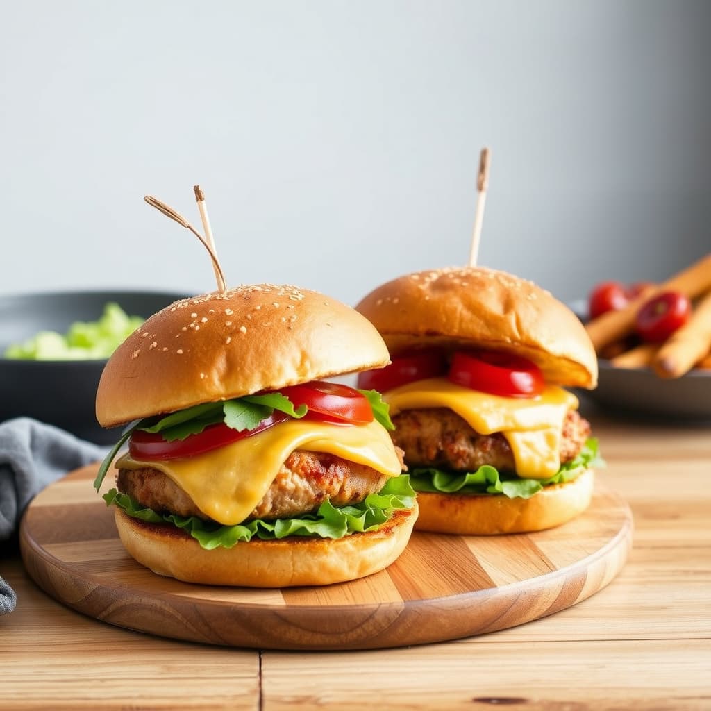 Kylling- og kirsebærbaguetteburgere – En semi-hjemmelaget oppskrift