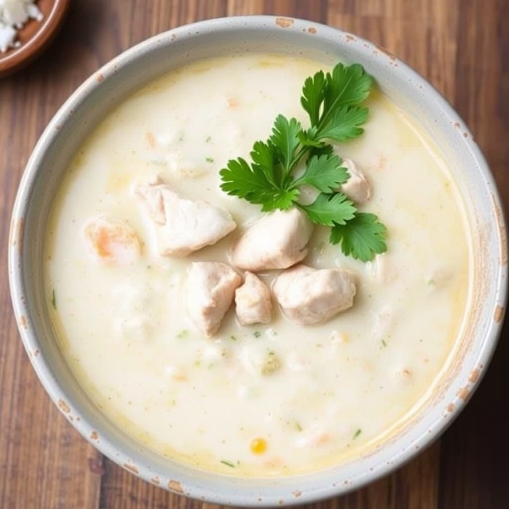 Kylling- og kokosnissuppe