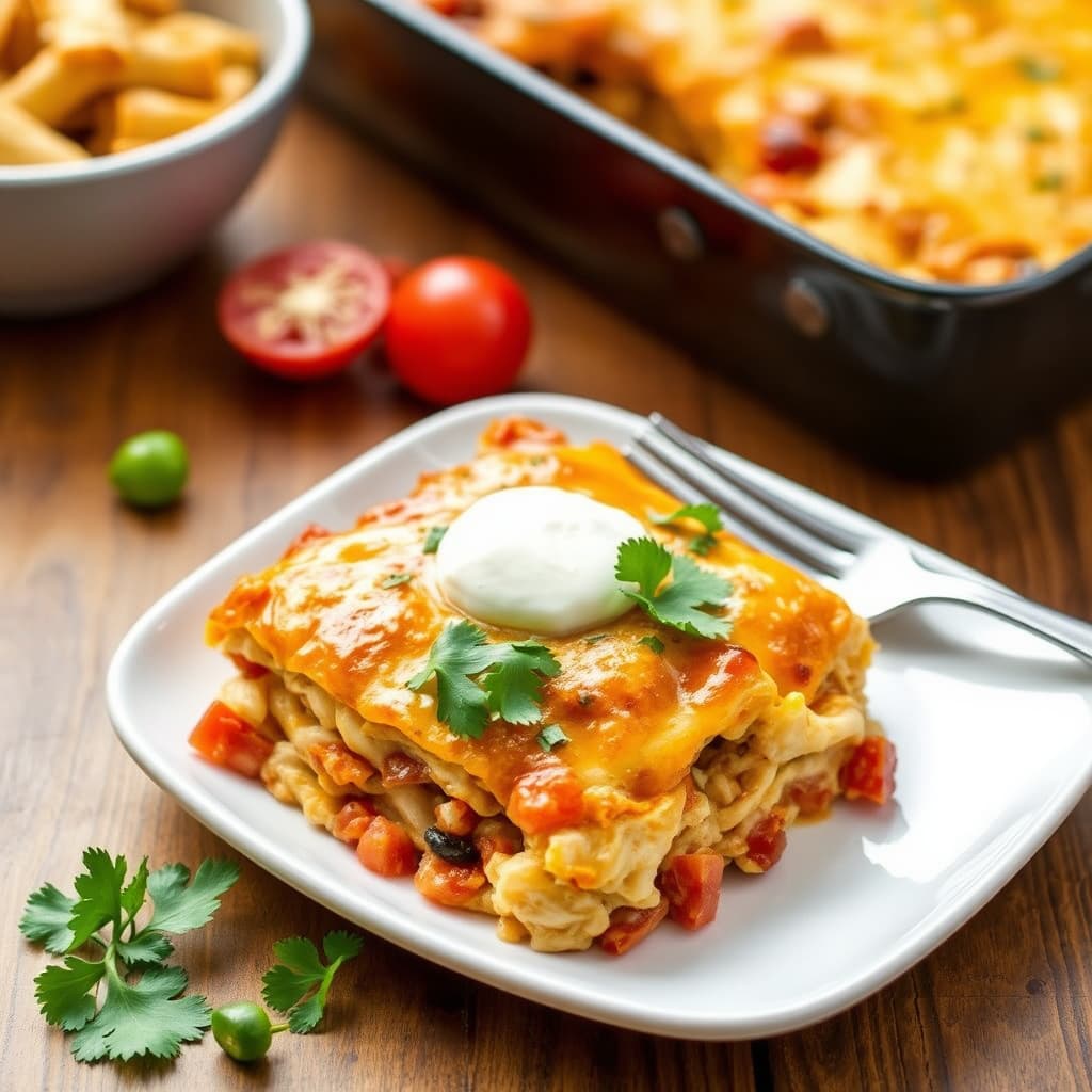 Kylling- og tortillagrateng