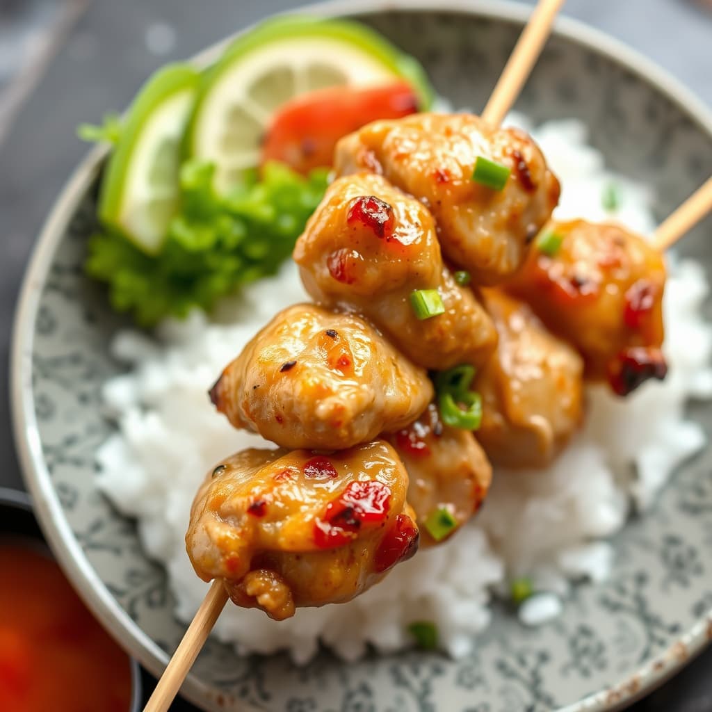 Kylling på spyd (Yakitori)