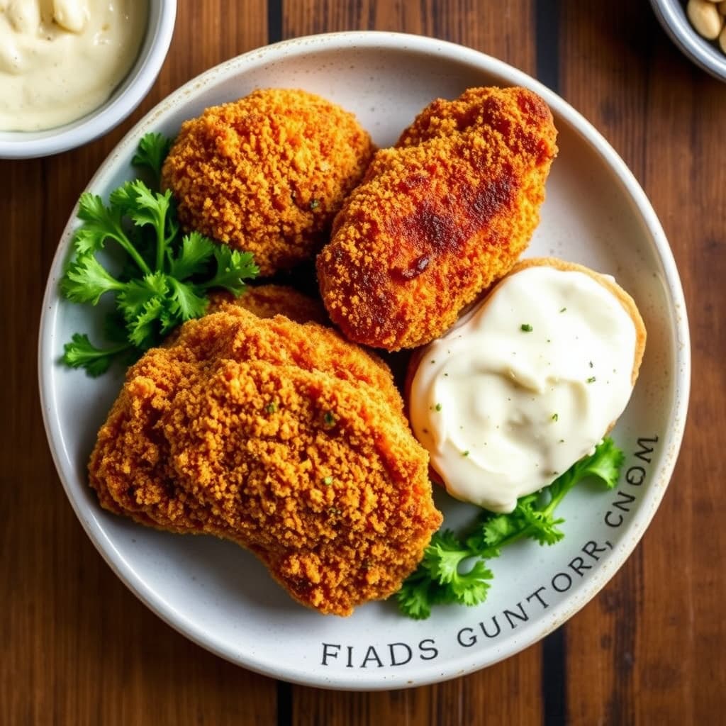 Kylling stekt i ovn med maisbrødsmel-kruste