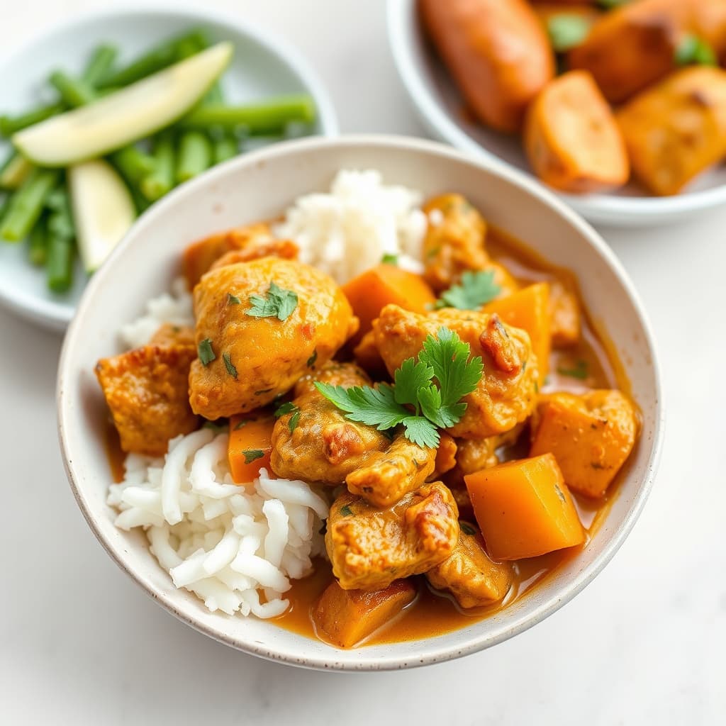 Kyllingcurry med søtpoteter