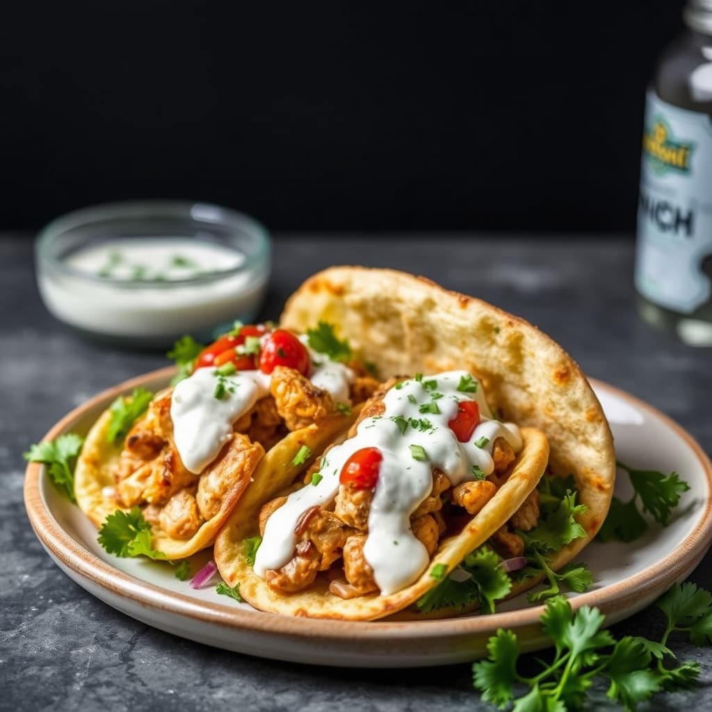 Kyllinggyro med yoghurt-dillsaus