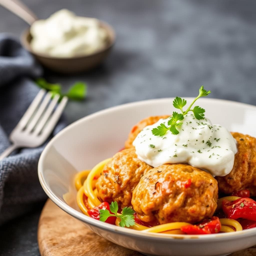 Kyllingkjøttboller med hjemmelaget ricotta