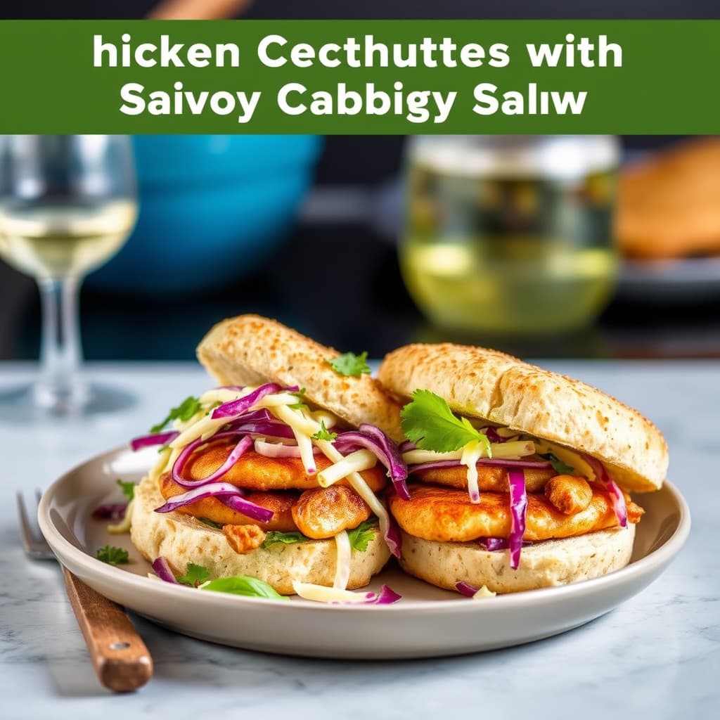 Kyllingkjøttkaker med savoykålsslaw