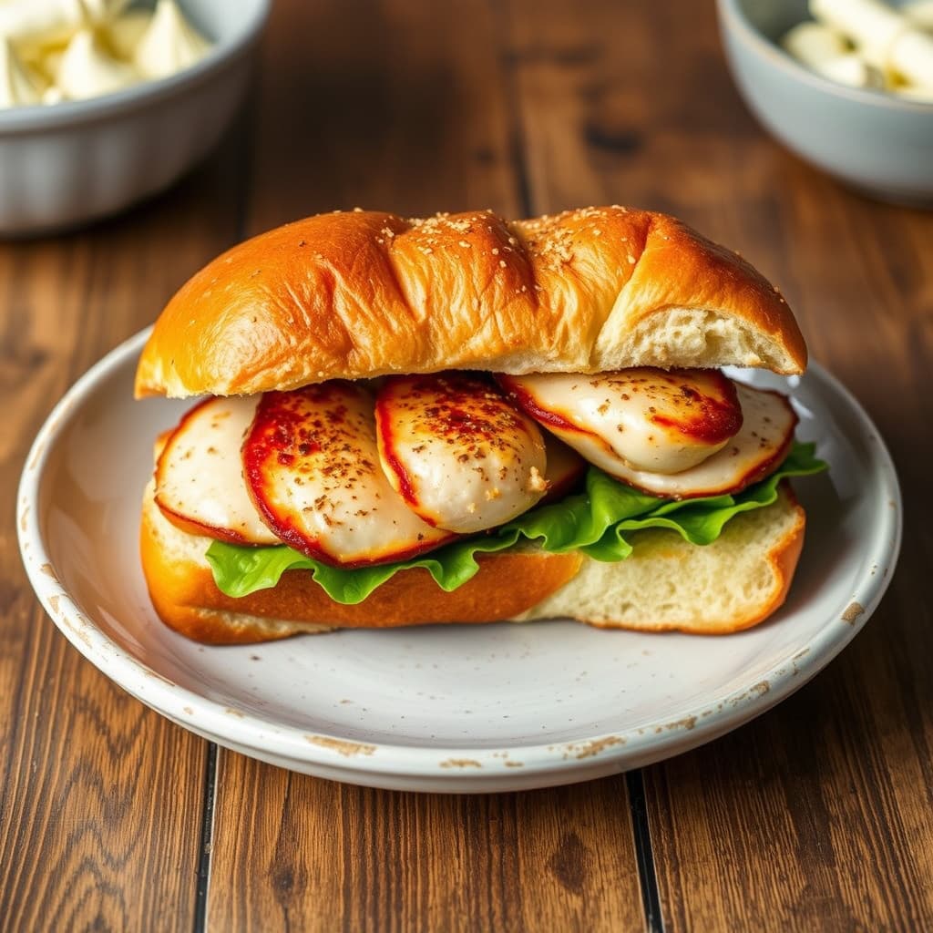 Kyllingklubb på brioche-toast