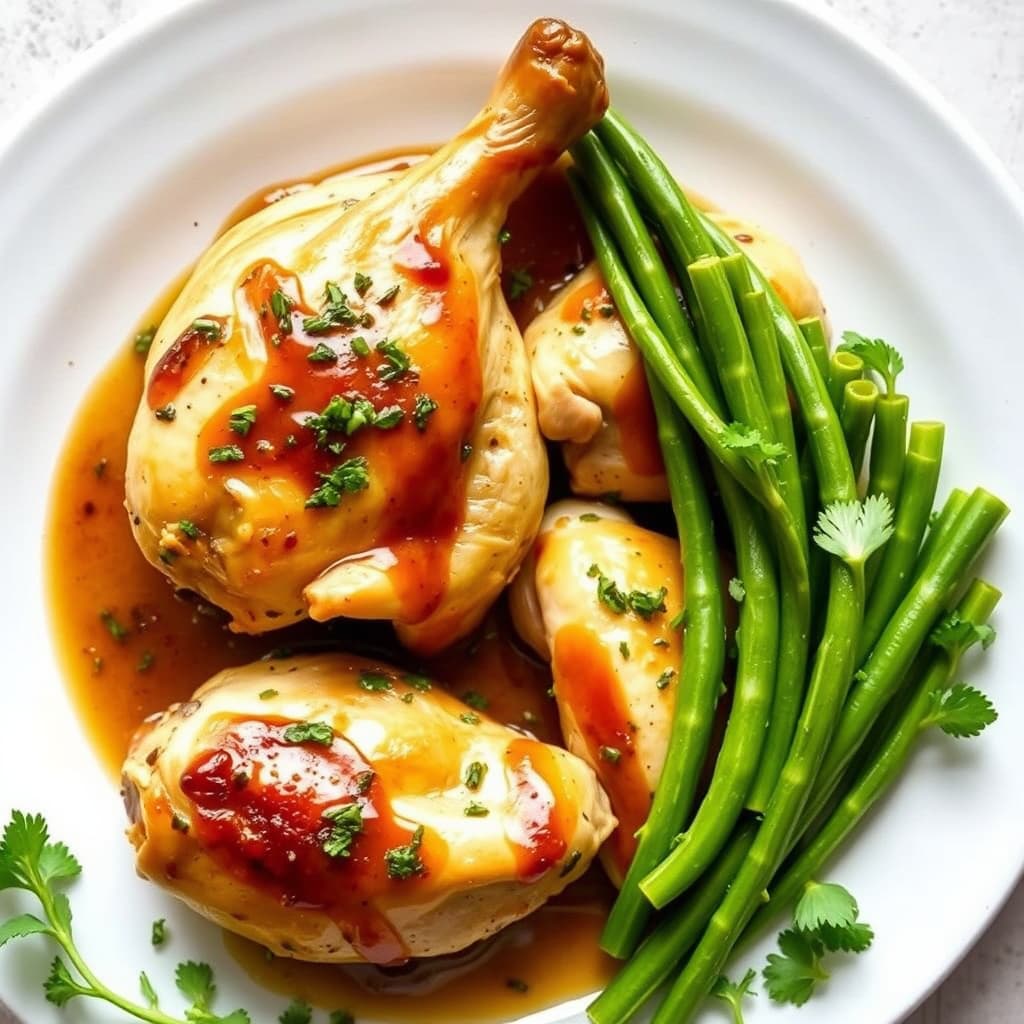 Kyllinglår med søt vermut- og hvitløksglasur