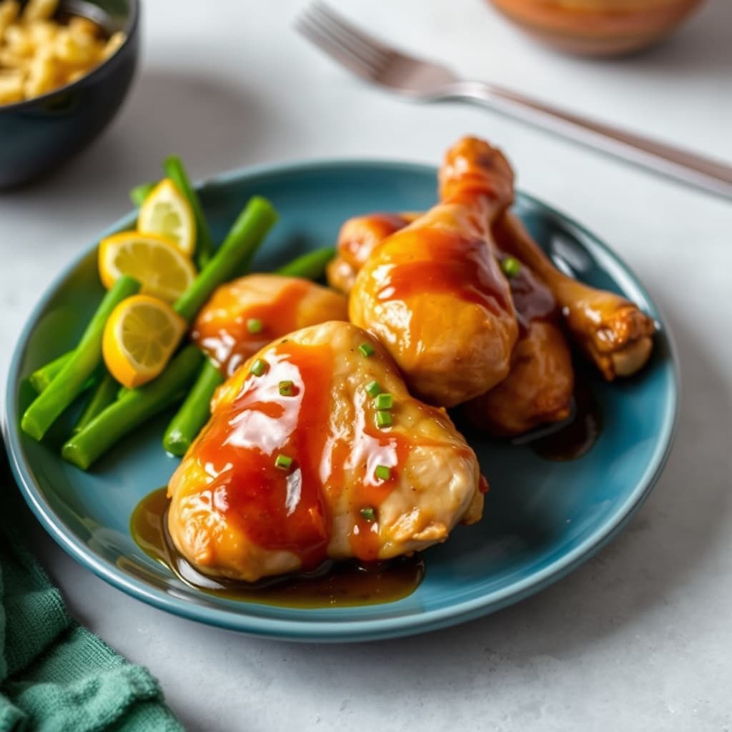 Kyllinglår og -klubber med mandarinsirup og lønnesirup