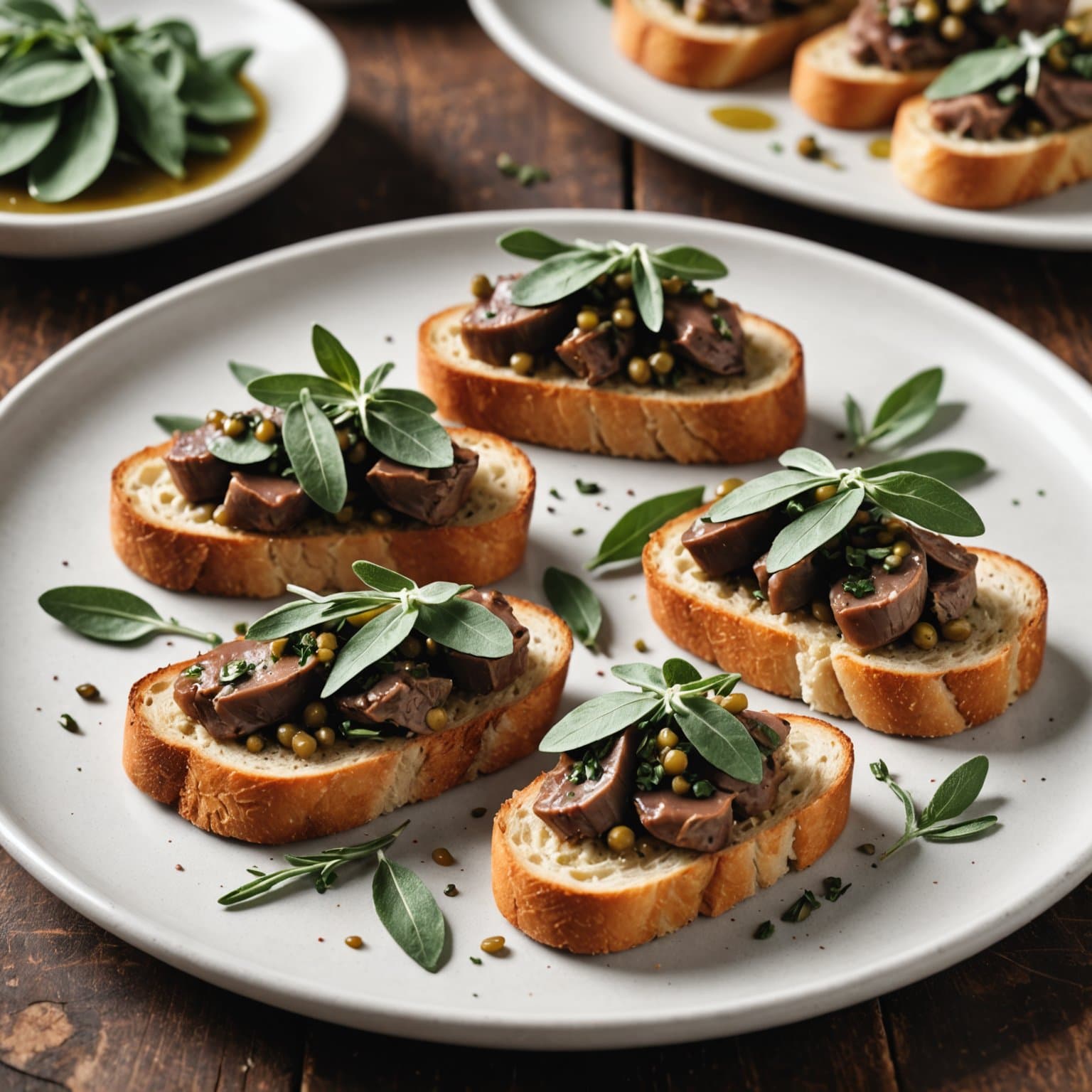 Kyllinglever og salvie crostini