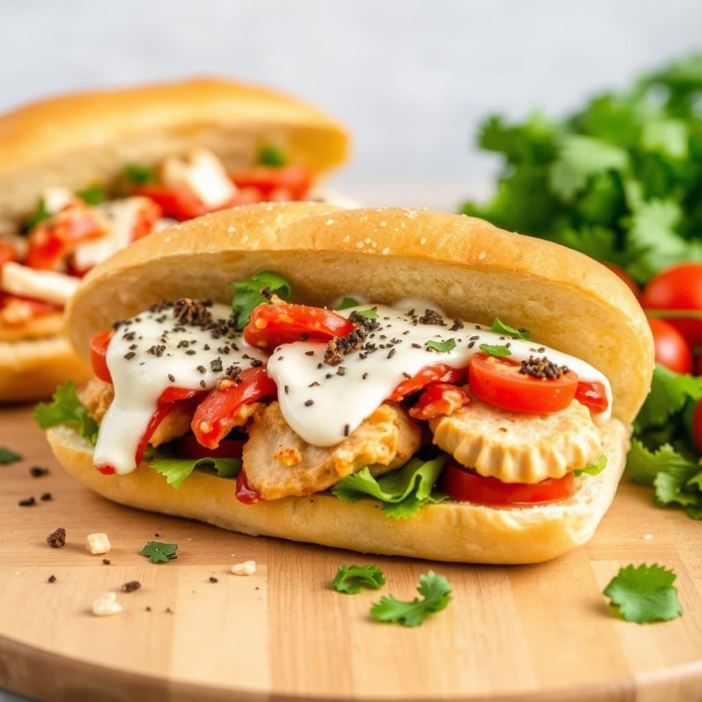 Kyllingparmesansalat med subs