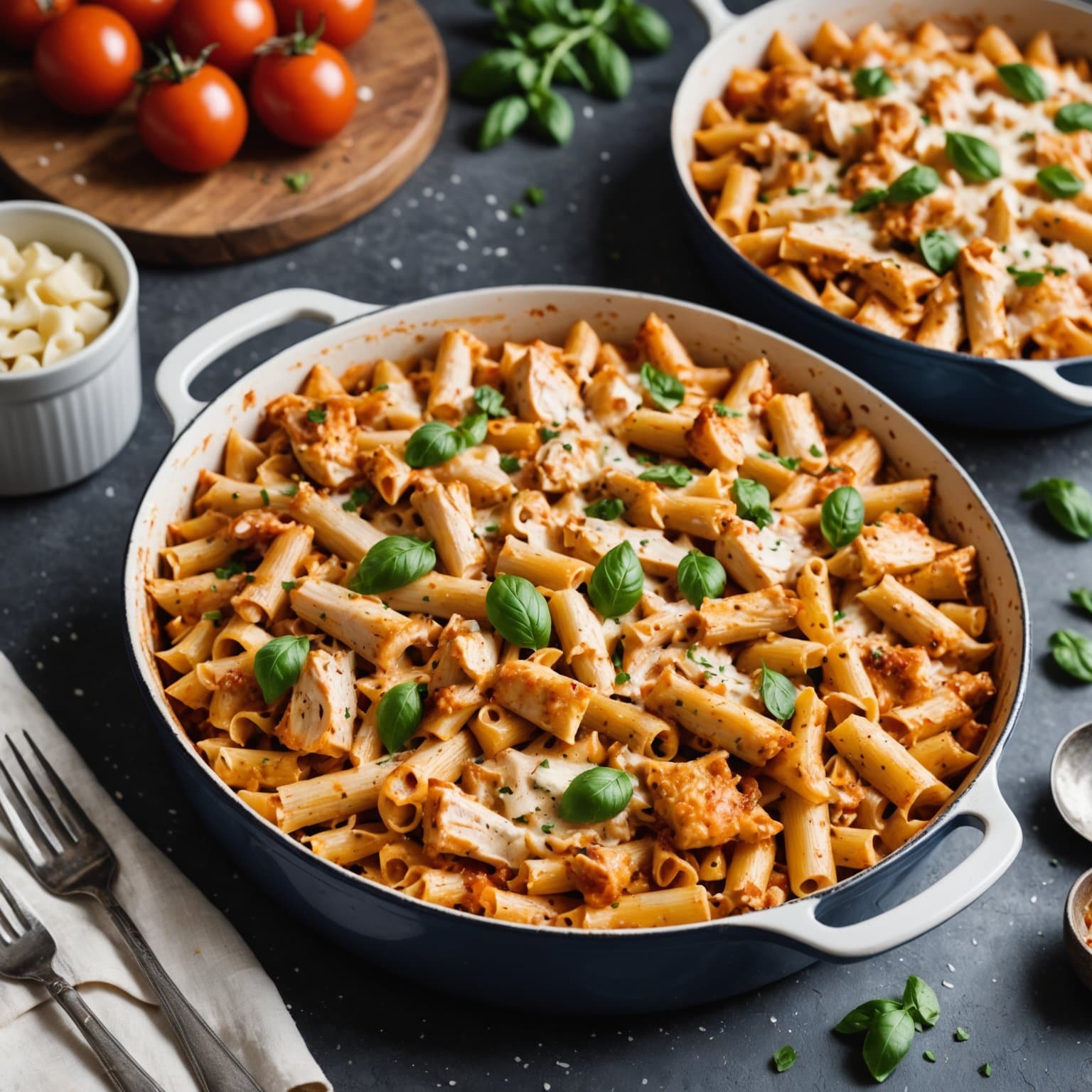 Kyllingpastaform med ost