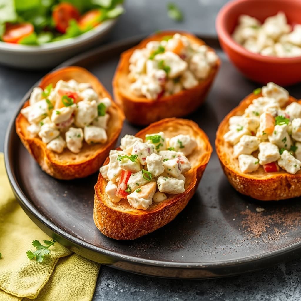 Kyllingsalat i toastskåler