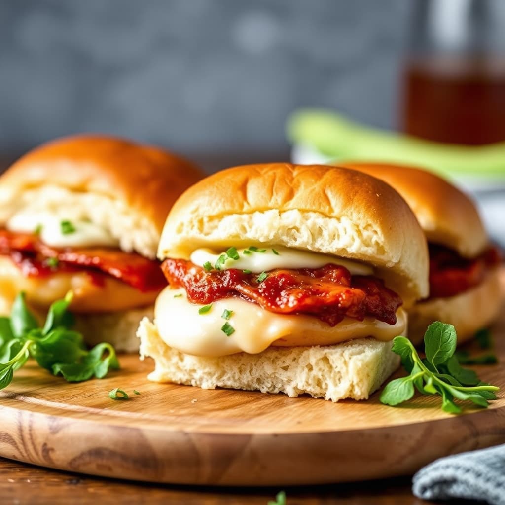 Kyllingsliders fylt med ricotta
