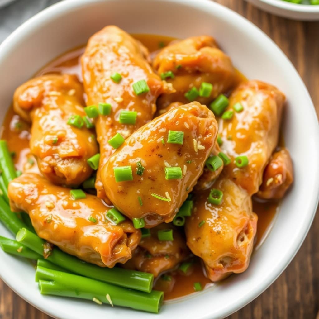 Kyllingvinger i hvitløksaus