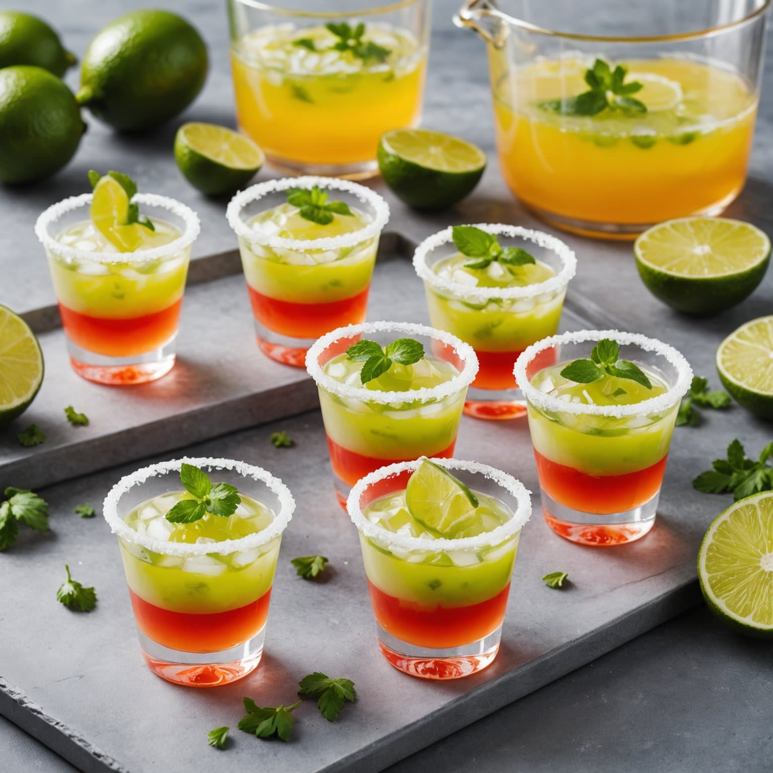 Lagdelte Margarita Jell-O®-skudd